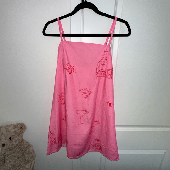 💗 Pink Party-Girl Mini Slip Dress – Size L NWT - Picture 3 of 4